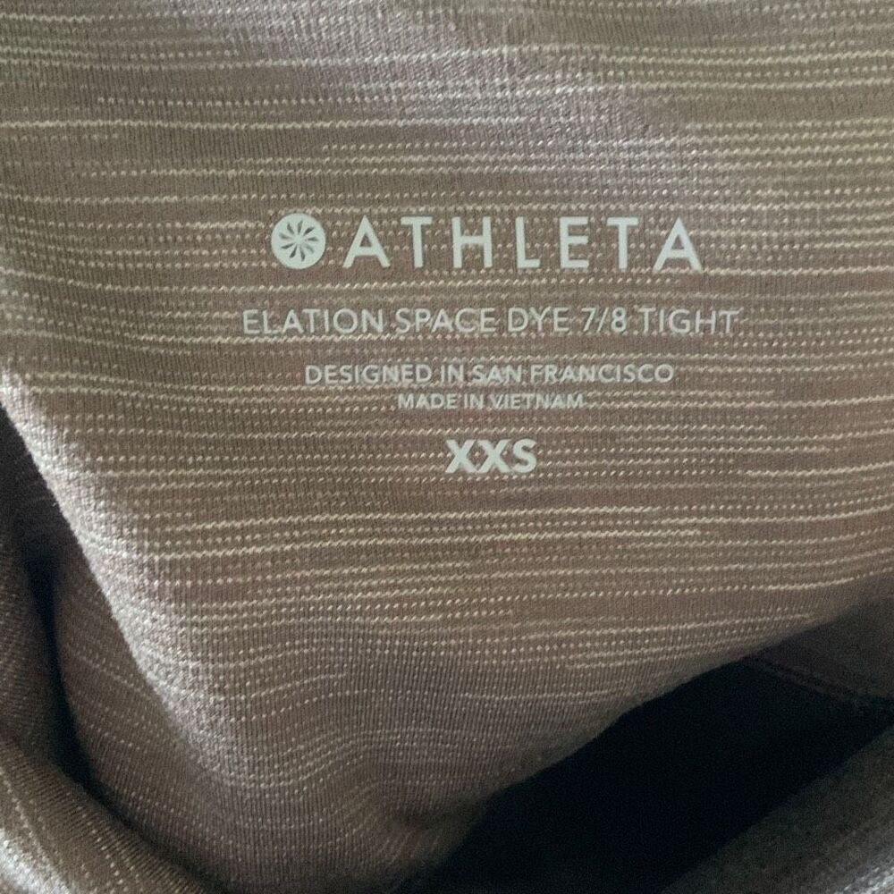 ATHLETA Women's Elation Space Dye 7/8 Leggings Coffee House Brown XXS - Picture 10 of 12